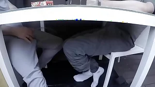 amateur boys having a "first one adjacent to piss on the other" challenge adjacent to panache up a boring game of uno&comma; and the combatant gets sucked